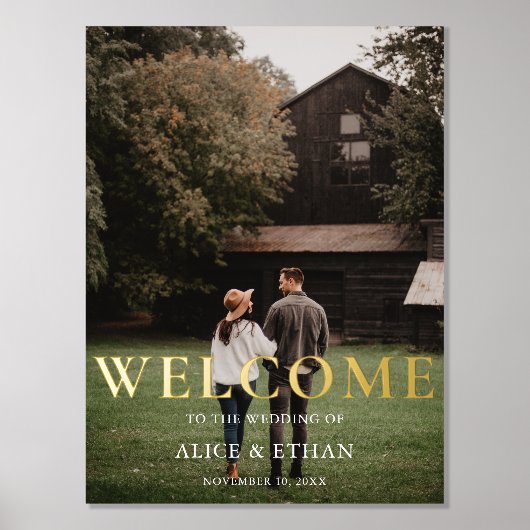 Welkom Sign Elegant foto Folie Afdrukken (Voorkant)