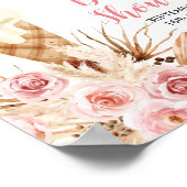 Welkom Sign Ice Cream Boho Pampas Grass Floral Poster (Hoek)