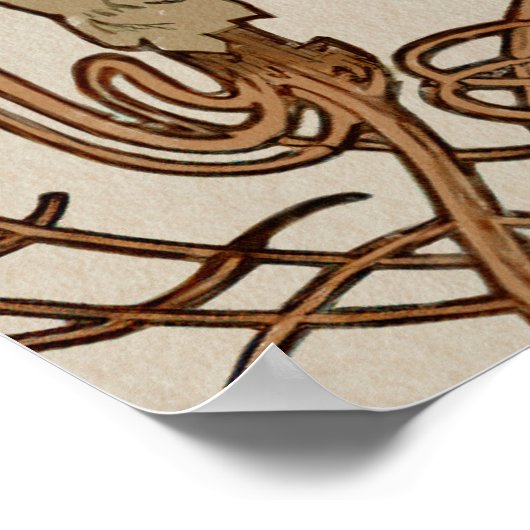 Welkom Sign Wedding Art Nouveau door Mucha Poster (Hoek)