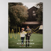 Welkom Signature Script Heart Photo Folie Afdrukken (Voorkant)