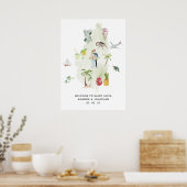 Welkom Sint Lucia Destination Wedding Poster (Keuken)