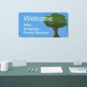 Welkom Sky Blue Green White Familie Reünie Spandoek (Beurs)