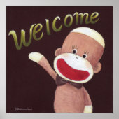 Welkom Sock Monkey Poster (Voorkant)