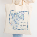 Welkom Southport Boothbay Harbor Maine Wedding Tote Bag<br><div class="desc">Deze Southport, Maine-kaart canvas tassen zijn perfect om je gasten uit de stad te verwelkomen met welkome tasjes, of om ze aan te passen voor je bruiloft. Het hart is boven Newagen Seaside Inn, maar u kunt het hart bewegen door op "Bewerken met ontwerpgereedschap" onder "Personaliseren" te klikken. - Met...</div>