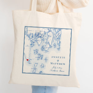 Welkom Southport Boothbay Harbor Maine Wedding Tote Bag