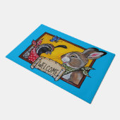 Welkom Southwest Rabbit Quail Animal Wildlife Fun Deurmat (Schuin)