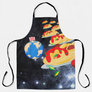Welkom spaghetti overlapt pasta alien invasie schort
