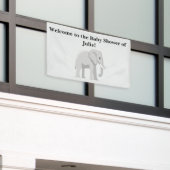 Welkom spandoek prenatale feest (Buitenkant Gebouw)