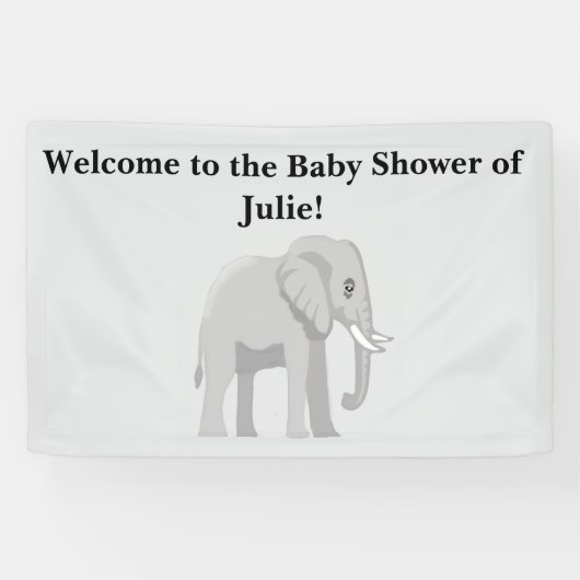 Welkom spandoek prenatale feest (Horizontaal)
