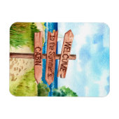 Welkom, speciaal voor het strand ontworpen landsch magneet (Horizontaal)