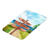 Welkom, speciaal voor het strand ontworpen landsch magneet (Linkerzijde)