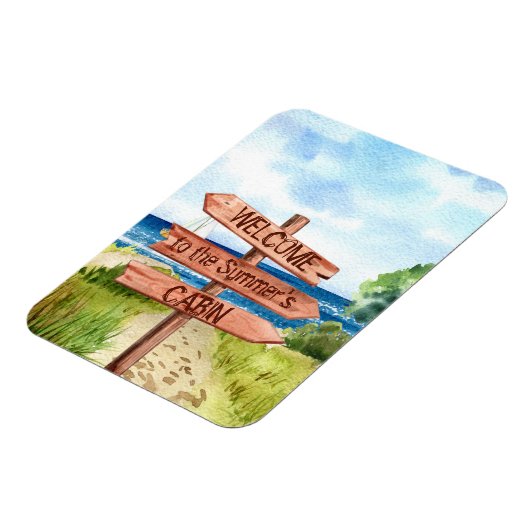 Welkom, speciaal voor het strand ontworpen landsch magneet (Linkerzijde)