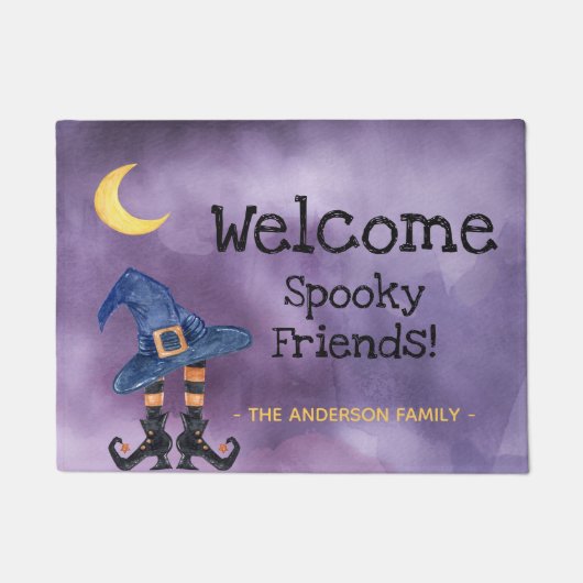 Welkom Spooky Friends Halloween Deurmat (Voorkant)
