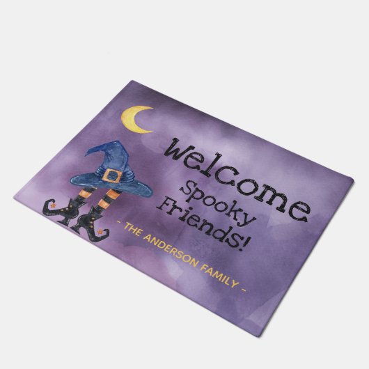 Welkom Spooky Friends Halloween Deurmat (Schuin)