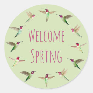 Welkom Spring Anna's kolibries Ronde Sticker