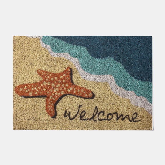 Welkom Starfish Doormat, doormat, zomerdeur Deurmat (Voorkant)