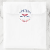 Welkom, Stars & Stripes Veteran Ronde Sticker (Tas)