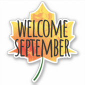 Welkom, Sticker september (Voorkant)