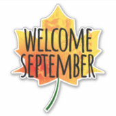 Welkom, Sticker september (Voorkant)
