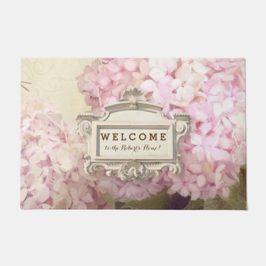 Welkom, Stijlroze hydrangea Deurmat (Voorkant)