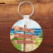 Welkom strand Verhuur op korte termijn Vacatiewoni Sleutelhanger (Voorkant)