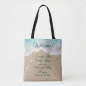 Welkom Strand Waves Sandy Toes Volledig Ontwerp Tote Bag (Voorkant)