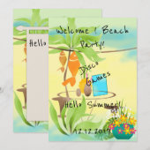 Welkom ! Strandfeest Kaart (Voorkant / Achterkant)