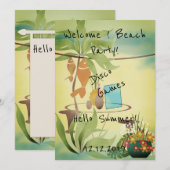 Welkom ! Strandfeest Kaart (Voorkant / Achterkant)