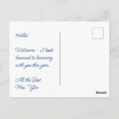 Welkom student op de eerste dag van de school briefkaart (Achterkant)