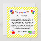 Welkom Studenten Terug naar School Kaart (Achterkant)