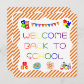 Welkom Studenten Terug naar School Kaart (Voorkant / Achterkant)