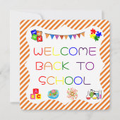 Welkom Studenten Terug naar School Kaart (Voorkant)