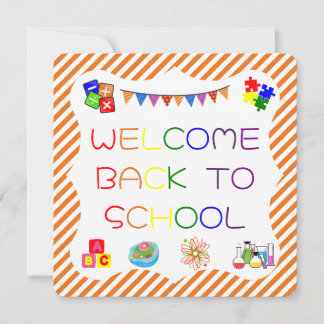 Welkom Studenten Terug naar School Kaart