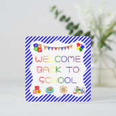 Welkom Studenten Terug naar School Kaart (Staand voorkant)