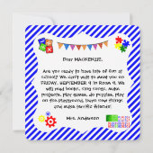 Welkom Studenten Terug naar School Kaart (Achterkant)