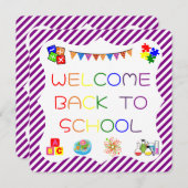 Welkom Studenten Terug naar School Kaart (Voorkant / Achterkant)