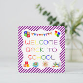 Welkom Studenten Terug naar School Kaart (Staand voorkant)