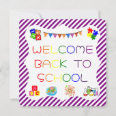 Welkom Studenten Terug naar School Kaart (Voorkant)