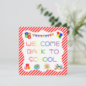 Welkom Studenten Terug naar School Kaart (Staand voorkant)