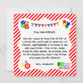 Welkom Studenten Terug naar School Kaart (Achterkant)