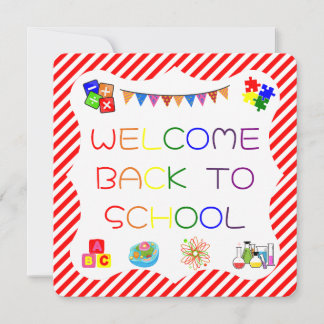 Welkom Studenten Terug naar School Kaart