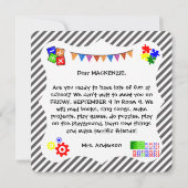 Welkom Studenten Terug naar School Kaart (Achterkant)