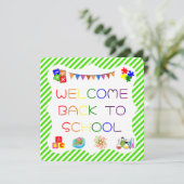 Welkom Studenten Terug naar School Kaart (Staand voorkant)