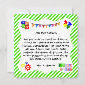 Welkom Studenten Terug naar School Kaart (Achterkant)