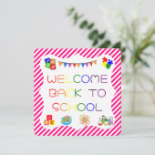 Welkom Studenten Terug naar School Kaart (Staand voorkant)