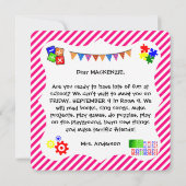 Welkom Studenten Terug naar School Kaart (Achterkant)