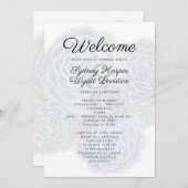Welkom succulent huwelijksceremonie programma programmakaart (Voorkant / Achterkant)