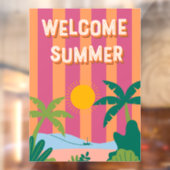 Welkom Summer Window Cling Raamsticker (Vel 2)