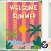 Welkom Summer Window Cling Raamsticker (Huis)