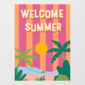 Welkom Summer Window Cling Raamsticker (Vel)